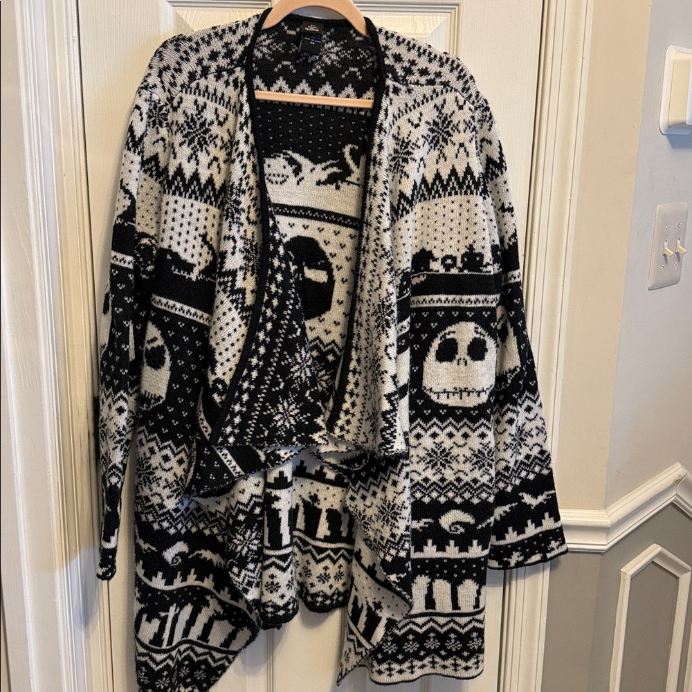 The Nightmare Before Christmas Fair Isle Cardigan Sz 2X - Picture 4 of 6